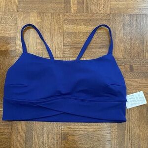 lululemon Wunder Train Strappy Wrapped Bra *Light Support, C/D Cup Deep Sea Blue